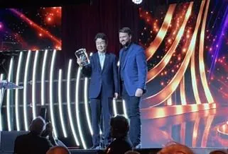 Award presented on stage