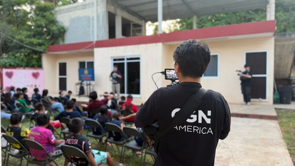 CGN America crew filming a gathering