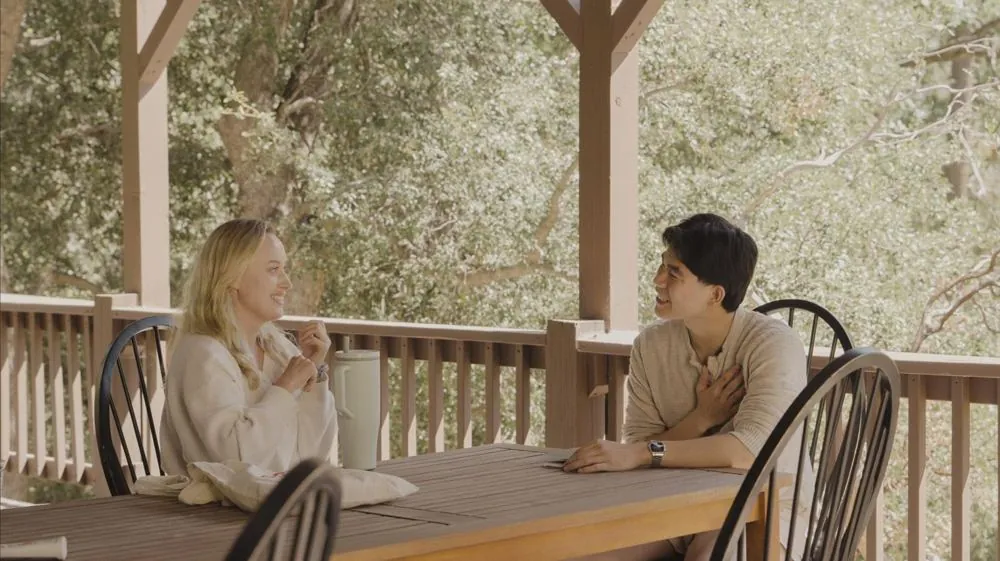 Conversation on the porch