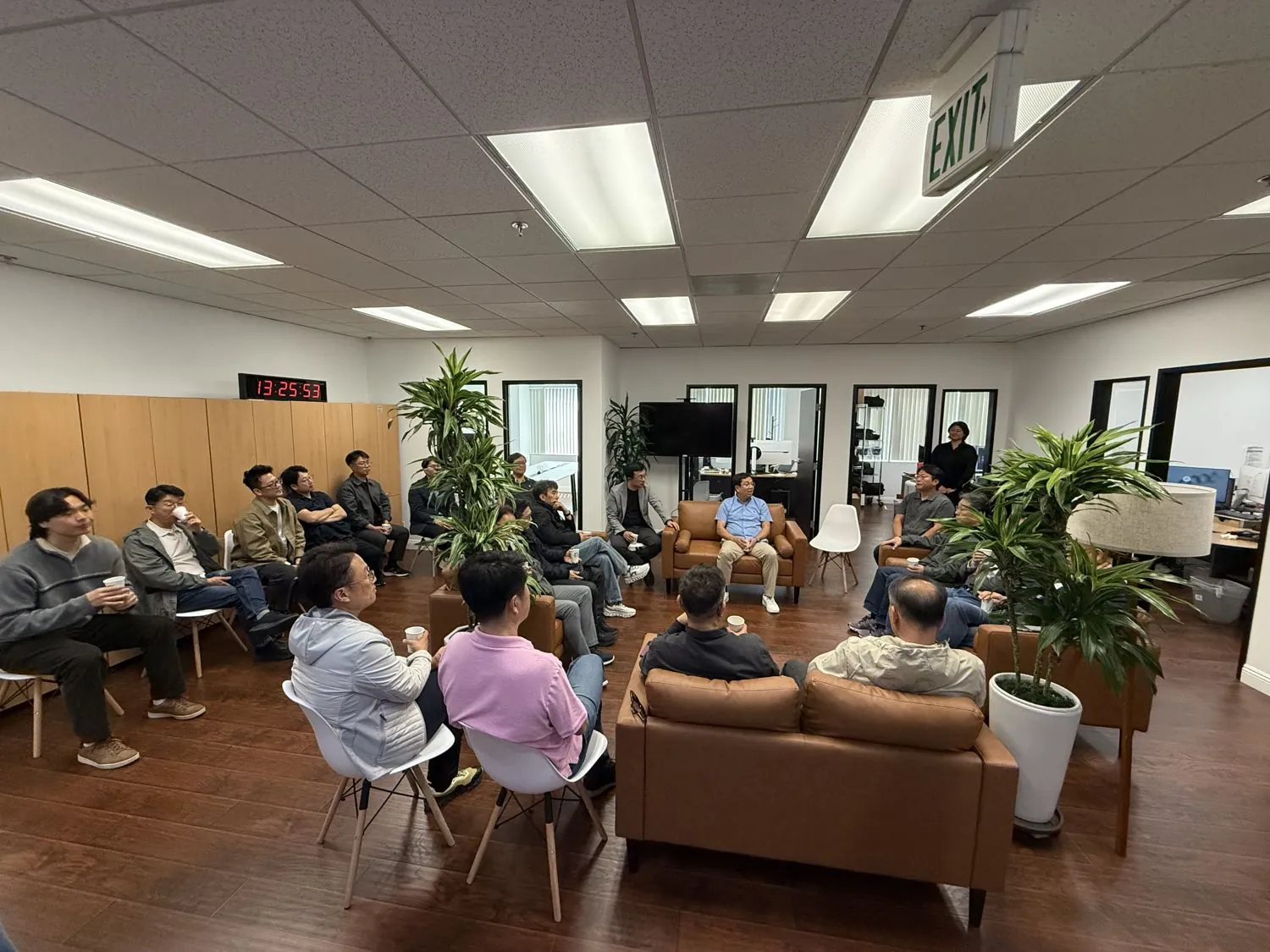 Thanksgiving gathering in the new Irvine office